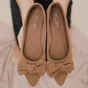 Executive Adrea Flatshoes Wanita Kulit Sintetis
