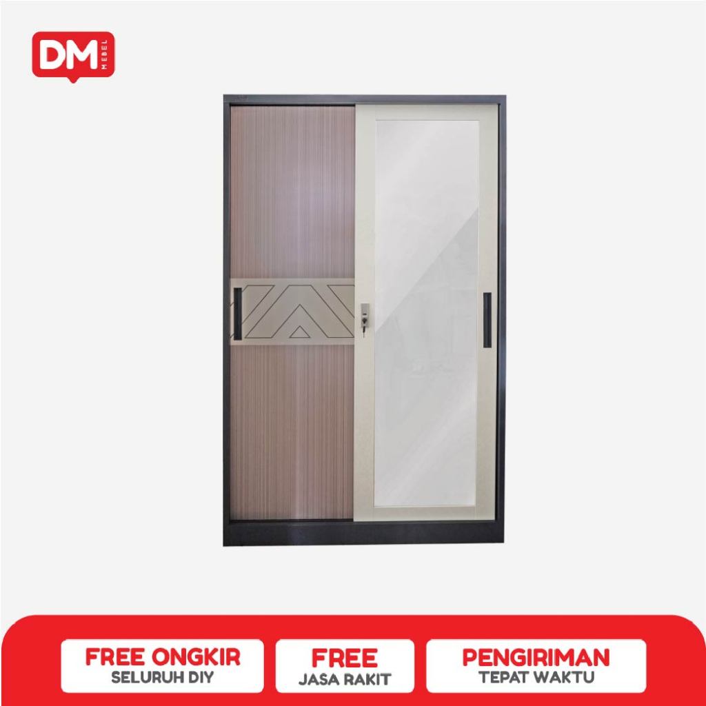 Jual Lemari Besi Pakaian Pintu 2 Sliding Forte Sl 120 Activ Dm Mebel