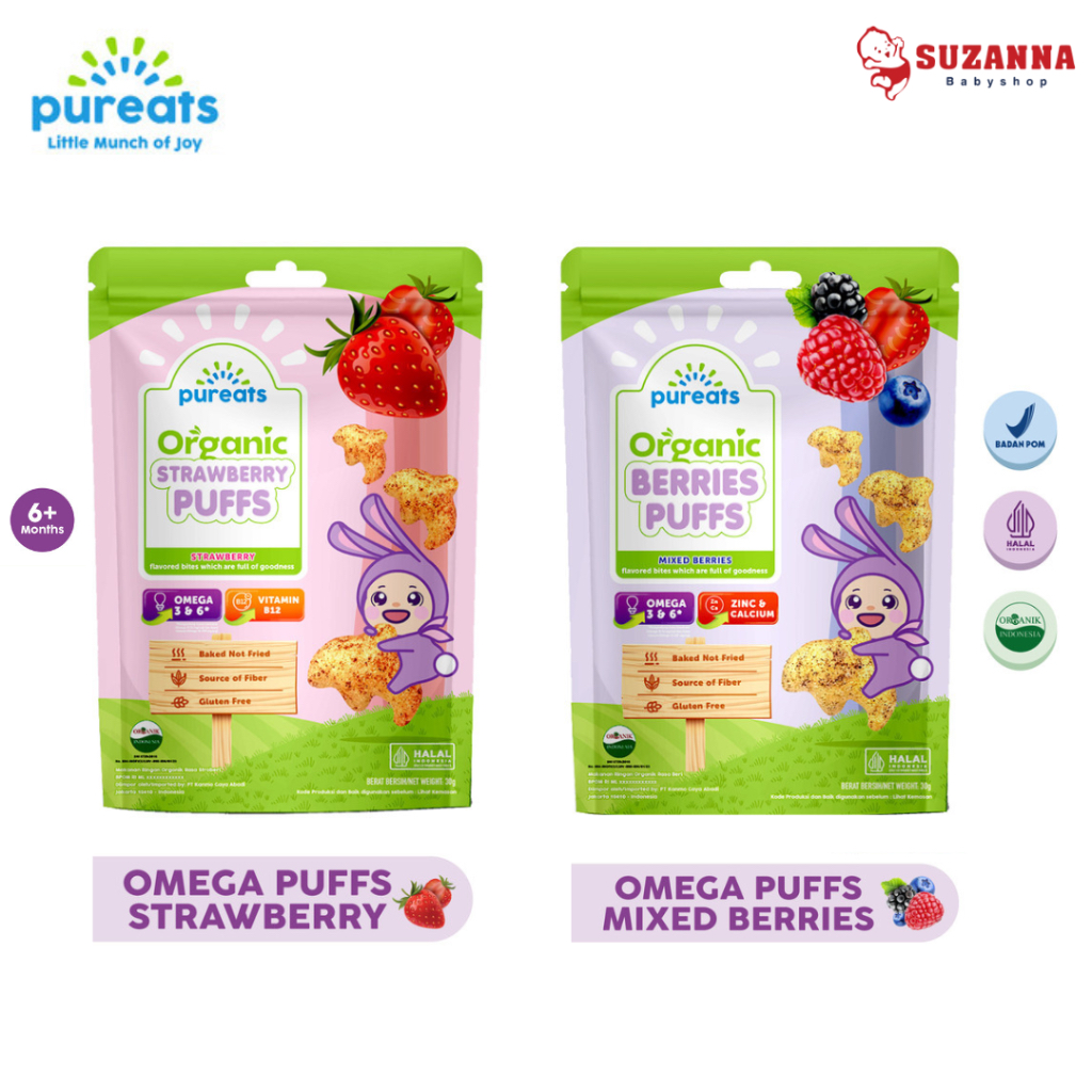Jual PUREATS Organic PUFFS 6m+ / Snack Buah Balita | Shopee Indonesia