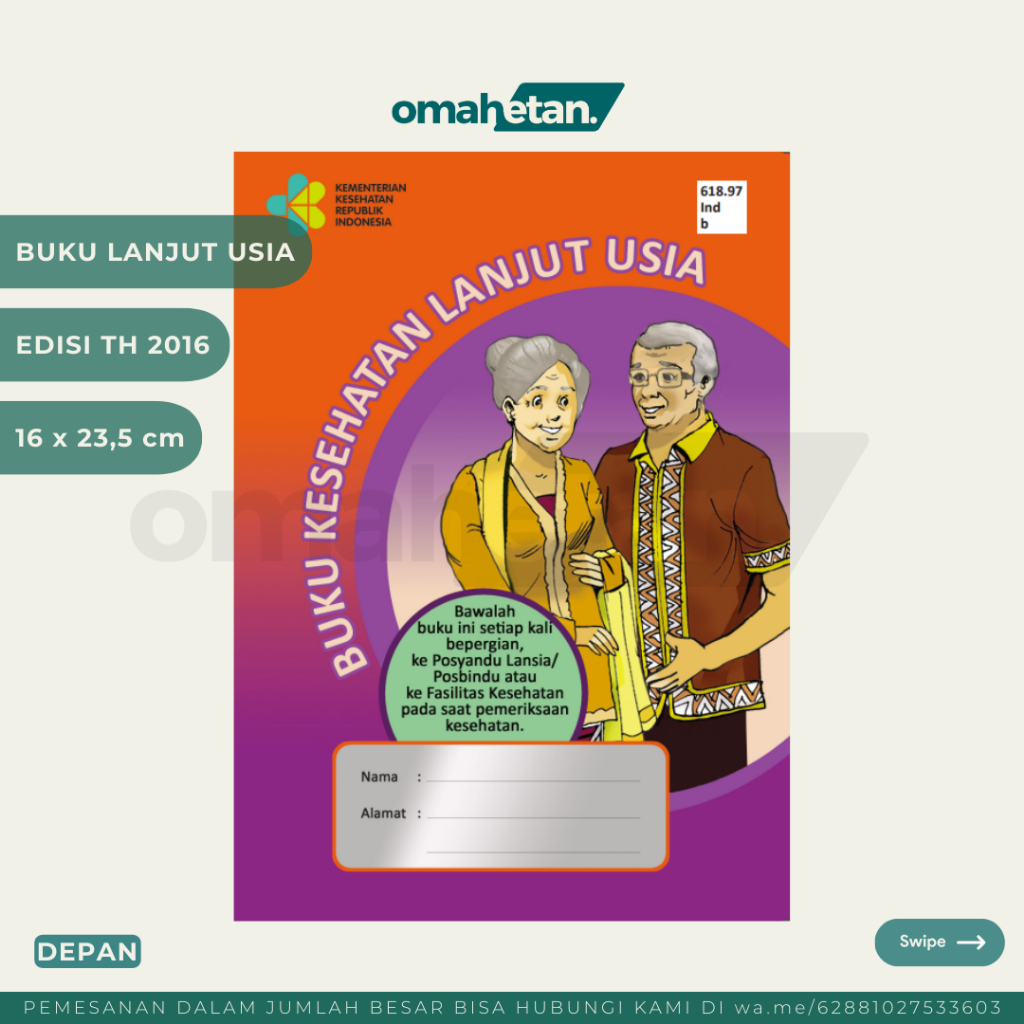 Jual Buku LANSIA Buku Kesehatan Lanjut Usia Buku Lanjut Usia Kemenkes ...