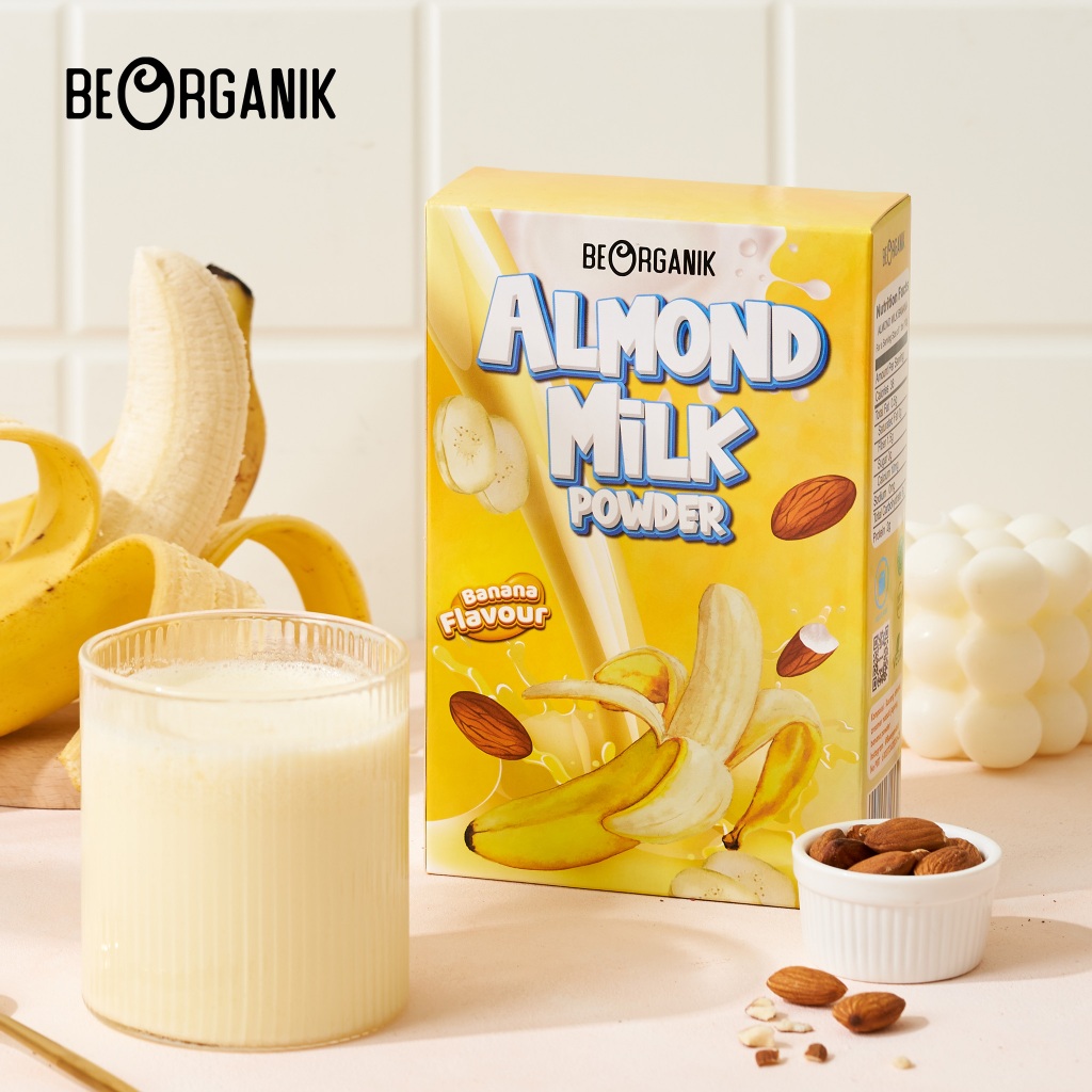 Jual Beorganik Almond Milk Powder BANANA (NO SUGAR) / Susu Almond Bubuk ...