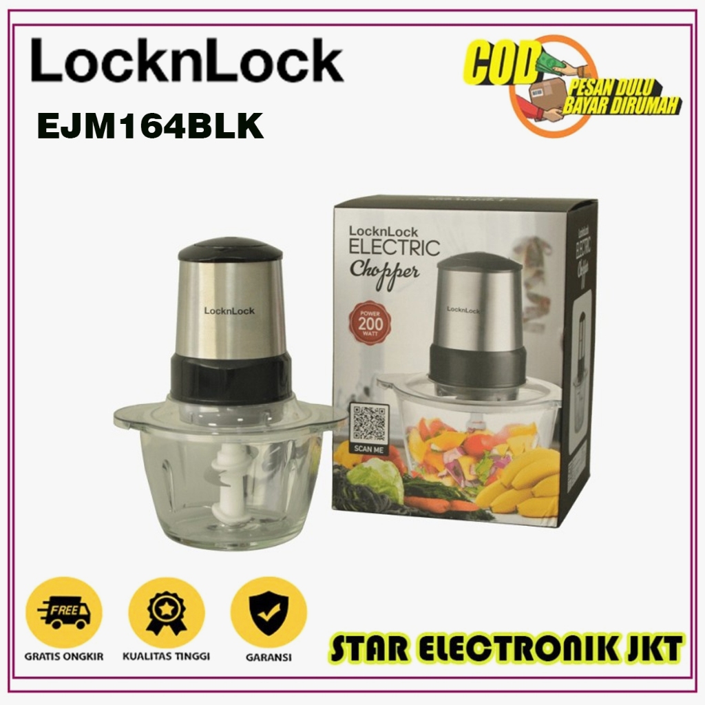 Jual Locknlock EJM164BLK Chopper Serbaguna Kapasitas 1,2 Liter | Shopee ...