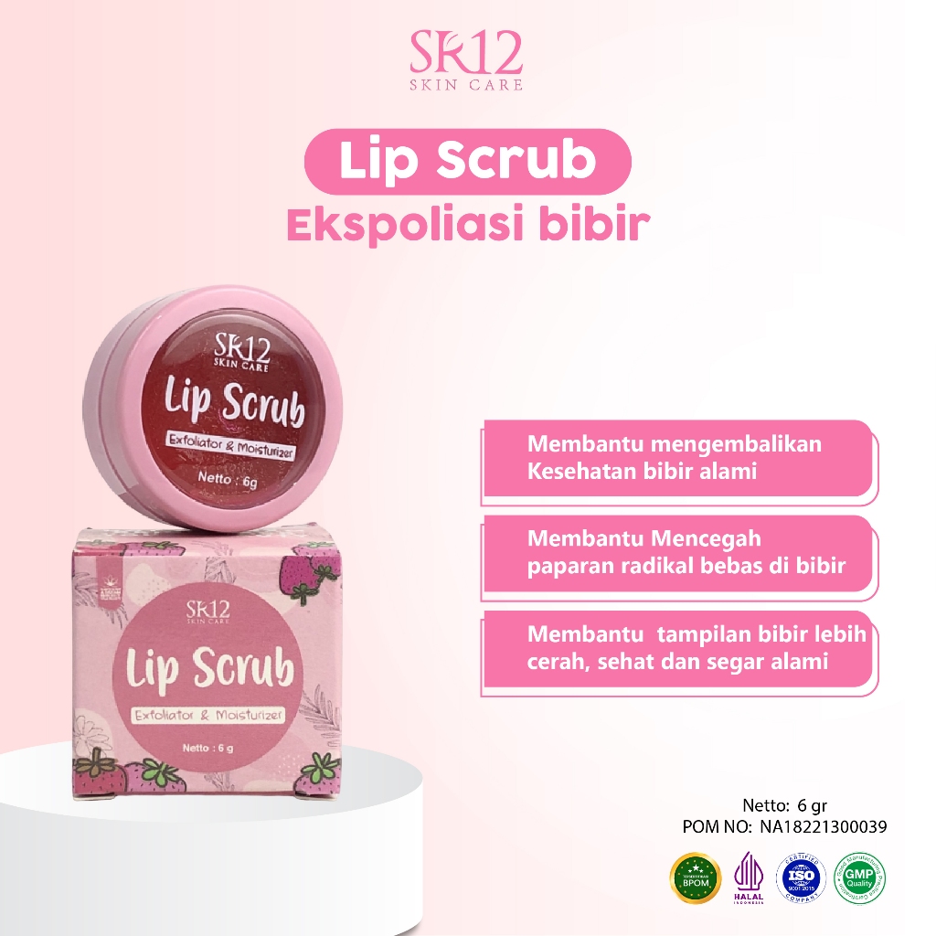 Jual SR12 Lip Scrub Exfoliator & Moisturizer Mengangkat Sel Kulit Mati