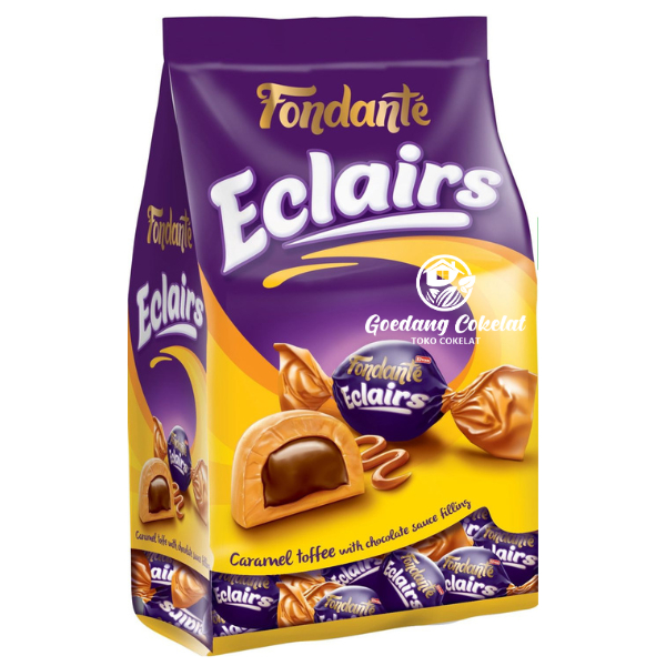 Jual Elvan Fondante Eclairs Caramel Toffee With Chocolate Sauce Filling