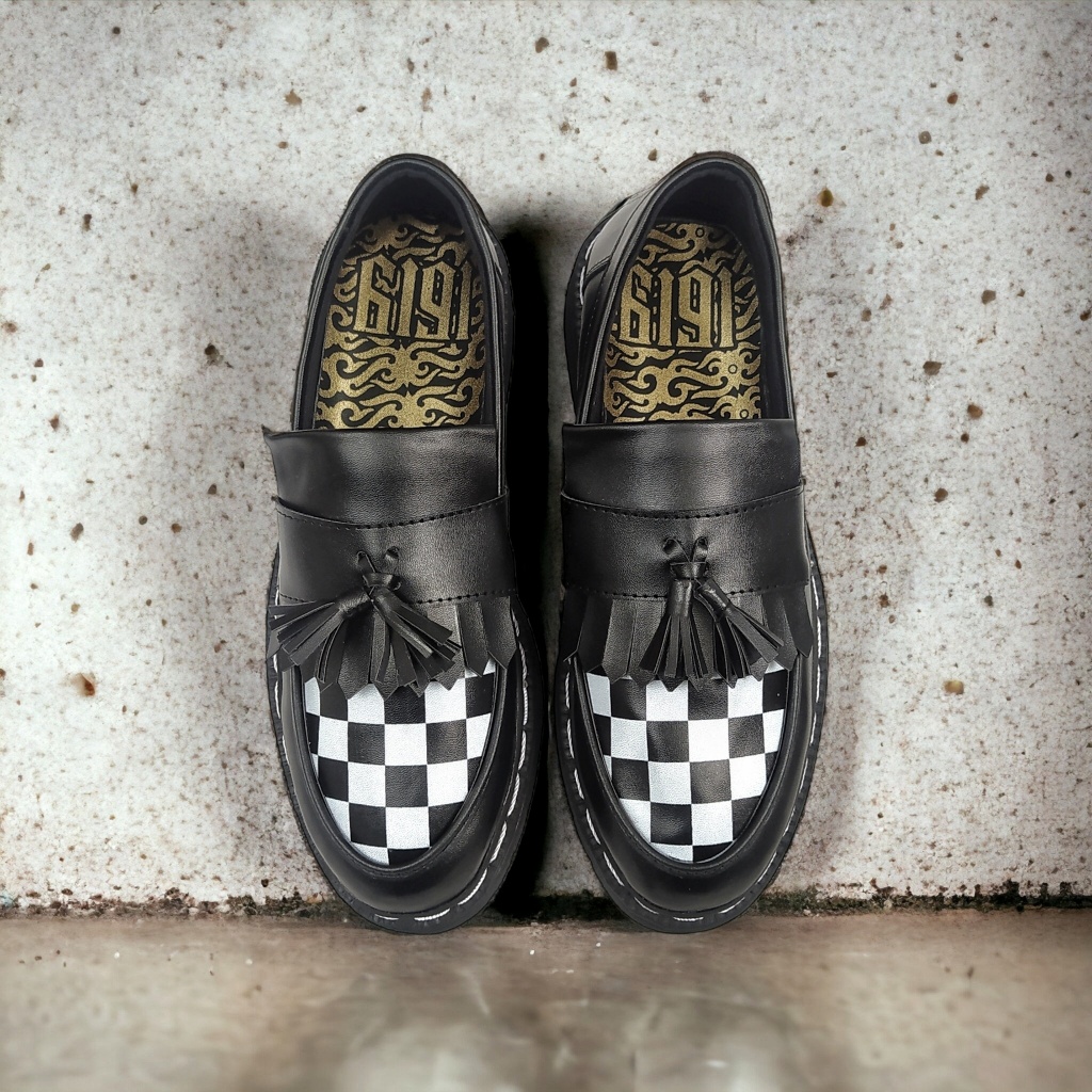 Jual Sepatu Dokmart 1619 Checkerboard Loafers Docmart Formal Pantofel ...