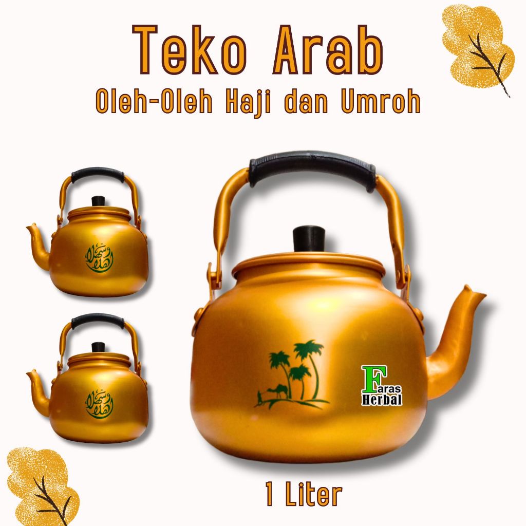Jual Teko Arab Emas 1 Liter Teko Kuning Emas Arab Teko Air Zam Zam Teh Kopi Khas Arab Timur 4971