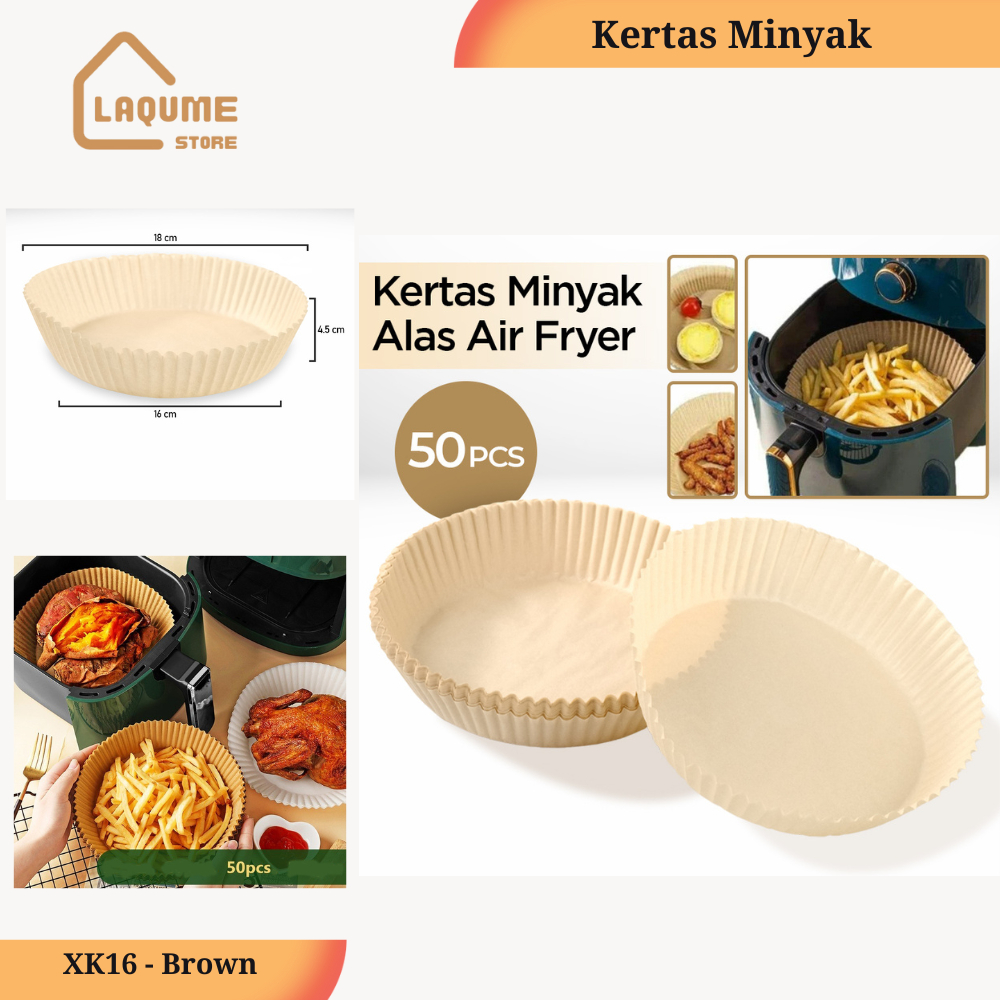 Jual Kertas Minyak Alas Air Fryer Paper Oilproof Pcs Kertas Minyak Alas Makanan Shopee