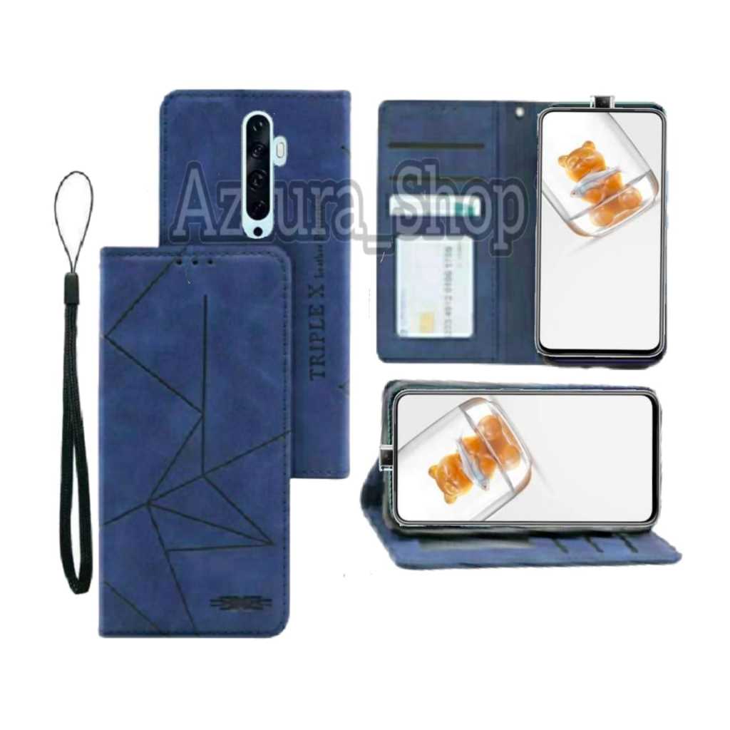 Jual Case Flip OPPO RENO 2F Dompet Motif Flip Cover Leather