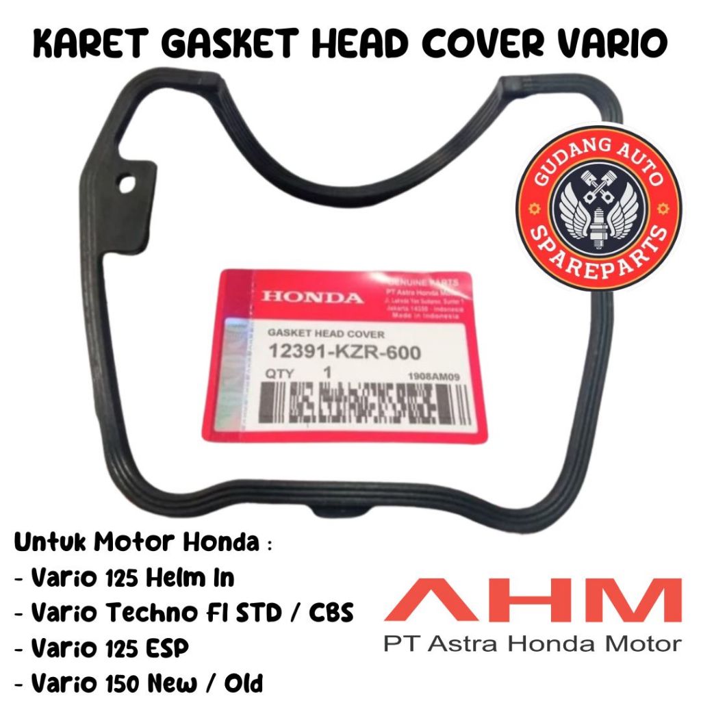 Jual Original Ahm Karet Head Gasket Vario Techno Led Tutup