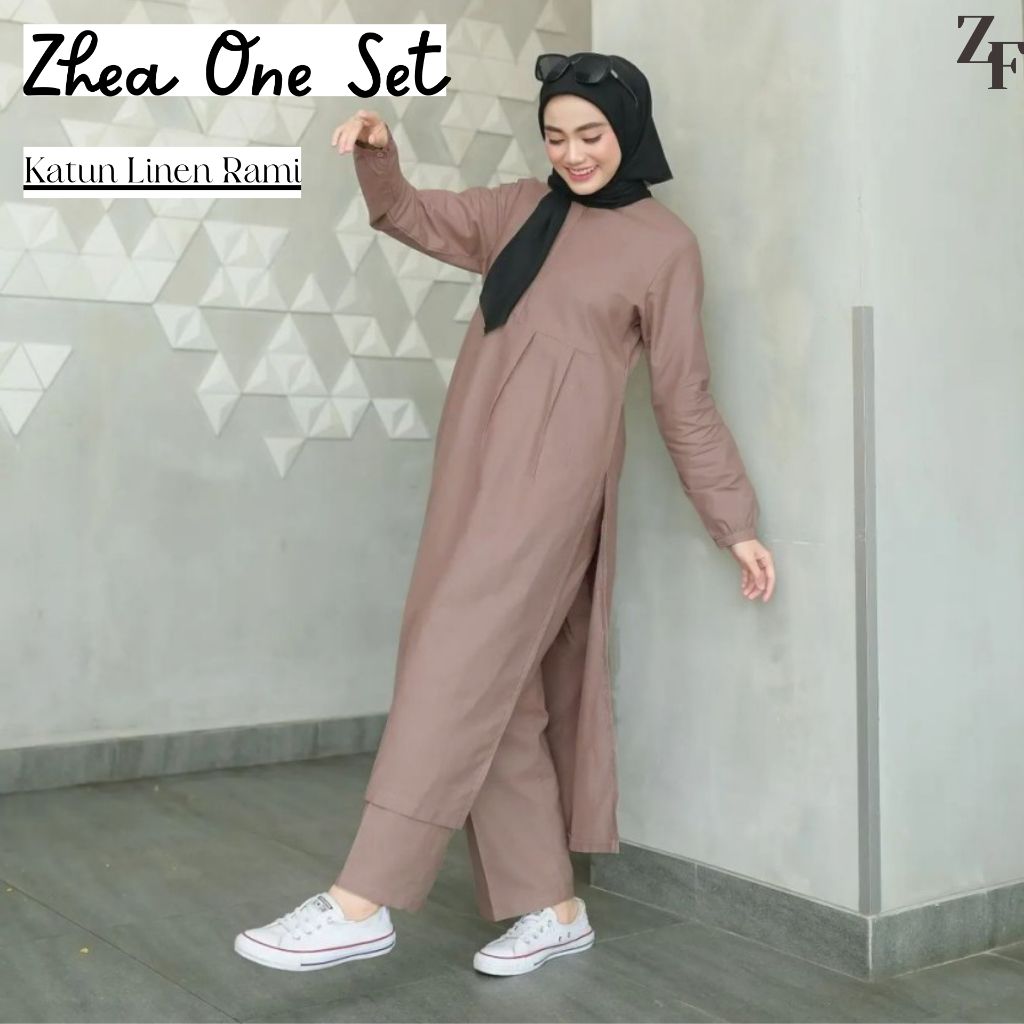 Jual Zhea Setelan Wanita Kekinian Ruffle Tunik + Celana Kulot Jumbo ...