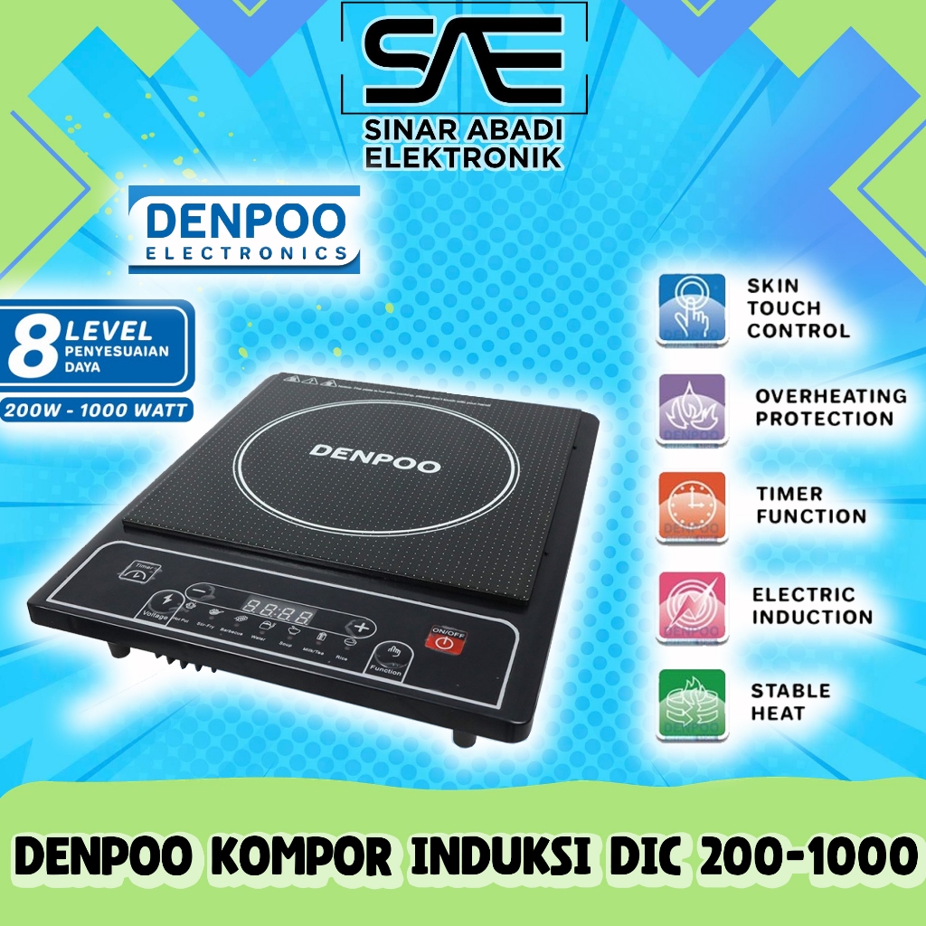 Jual Cod Kompor Listrik Denpoo Induksi Dic Low Watt Tungku Garansi Resmi