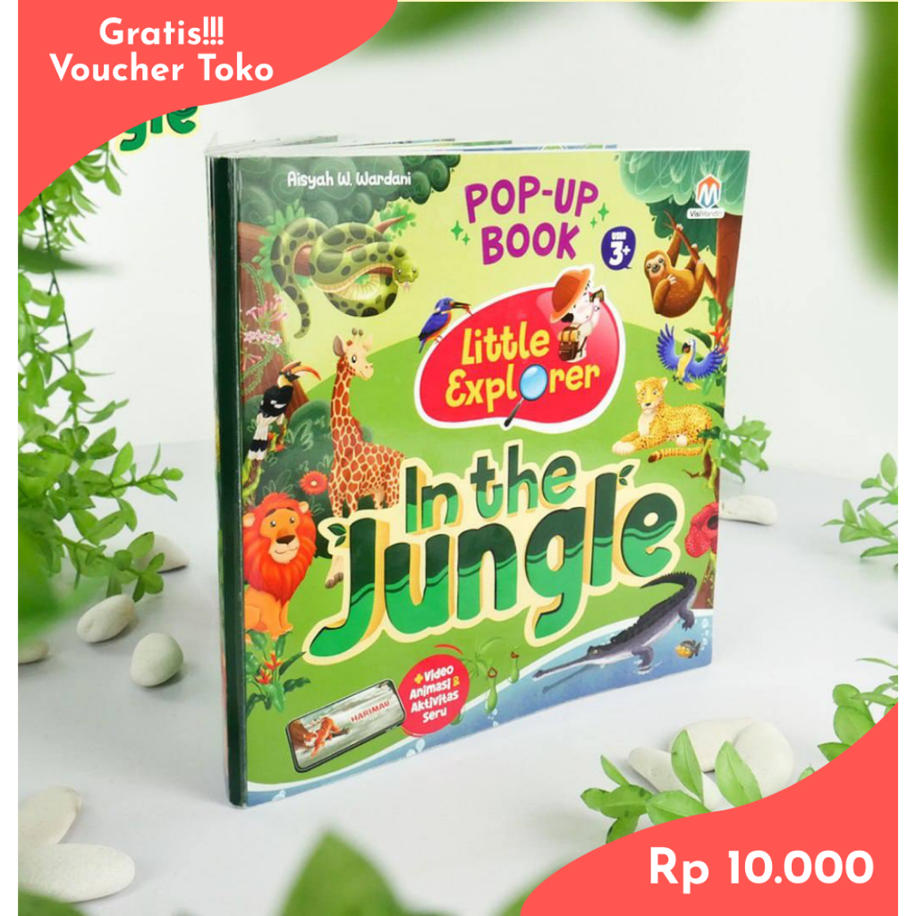 Jual Pop Up Book Little Explore In The Jungle Buku 3D cerita anak ...