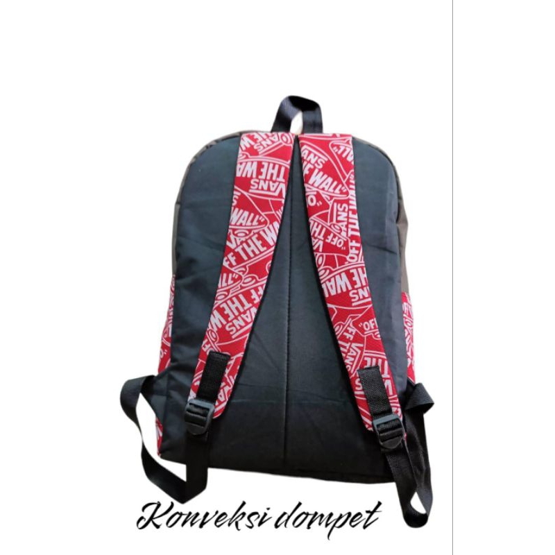 Jual tas ransel sekolah murah bagus dan simpel bahan kanvas cocok cewek ...