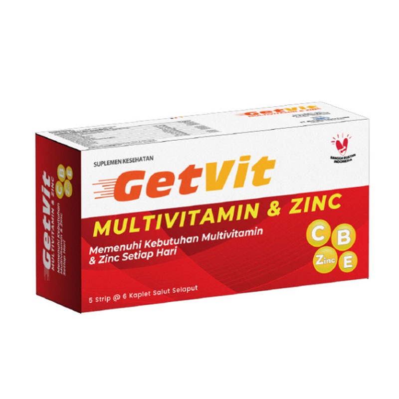Jual GetVit Multivitamin & Zinc strip Shopee Indonesia