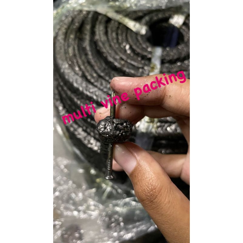 Jual Gland paking stum paking 14mm asbestos graphite 5/8 inch rames ...