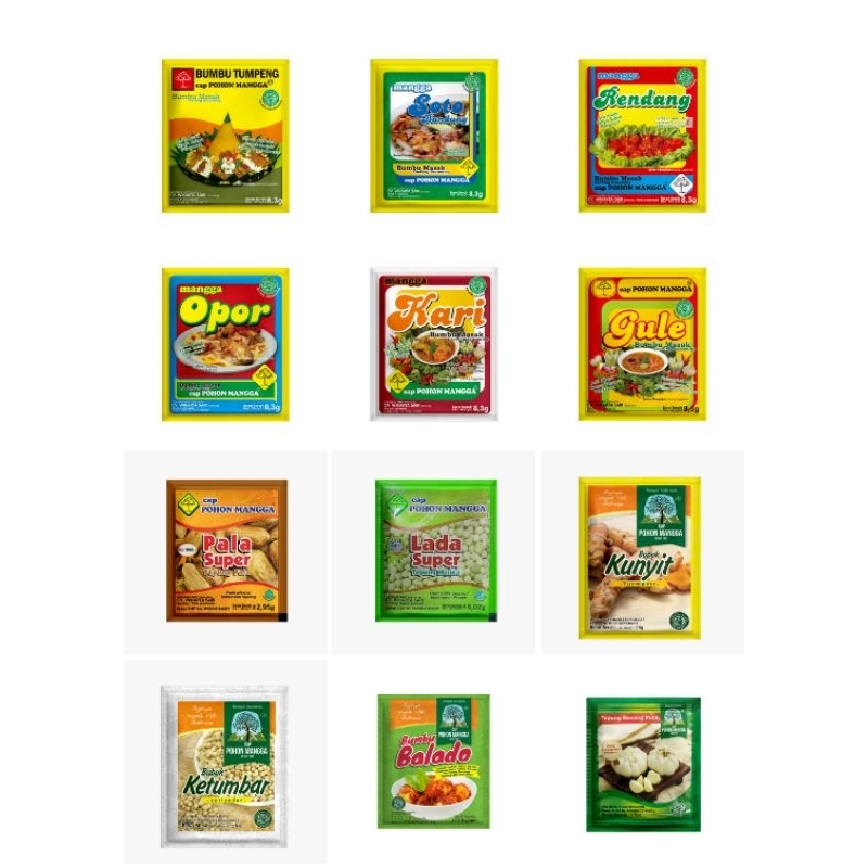 Jual Aneka Bumbu Dapur Cap Pohon Mangga (/6 sachet) | Shopee Indonesia