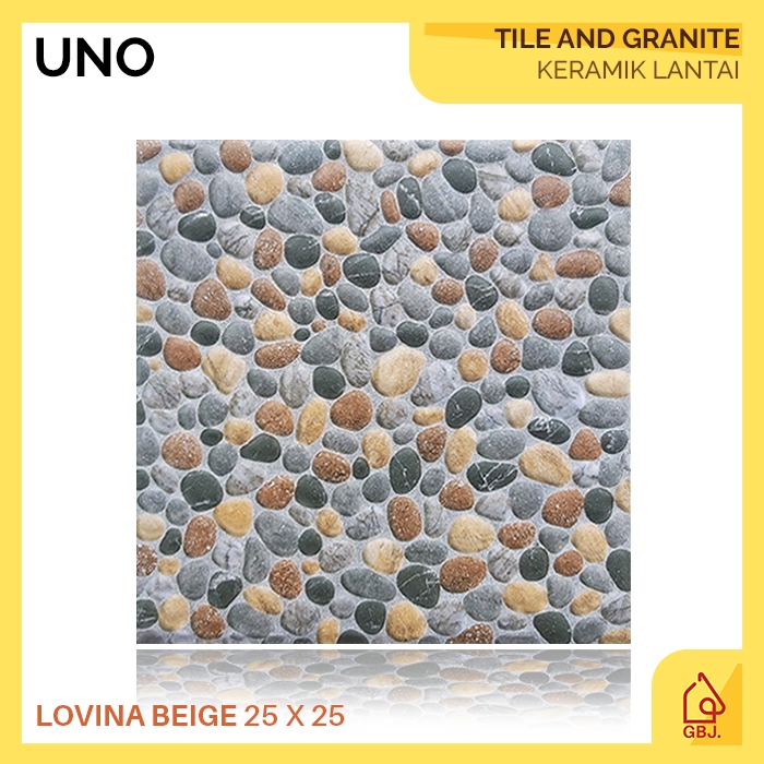 Jual Keramik Uno 25 X 25 Lovina Beige Keramik Lantai Batu Alam