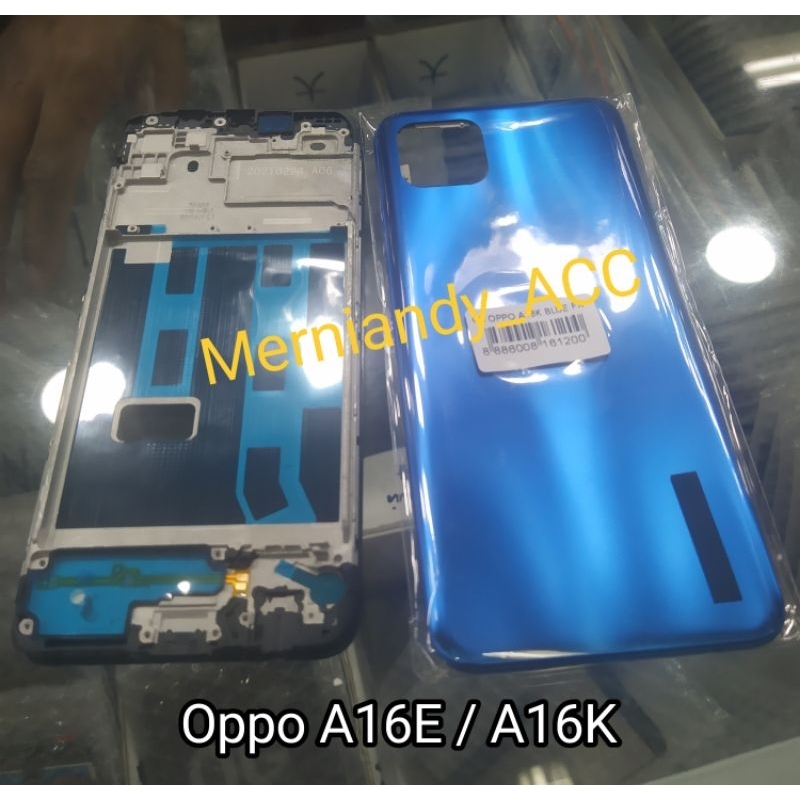 Jual kesing fullset frame lcd Oppo A16K / A16E Cessing hausing + Frame ...