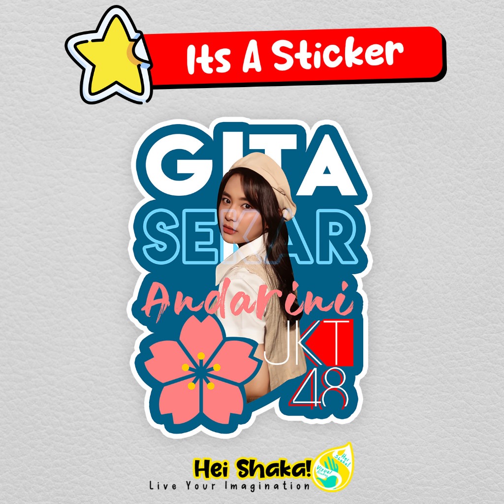 Jual Stiker Gita Jkt48 Sekar Andarini Sticker Wota Idol Grup Bahan Vinyl Anti Air Shopee Indonesia