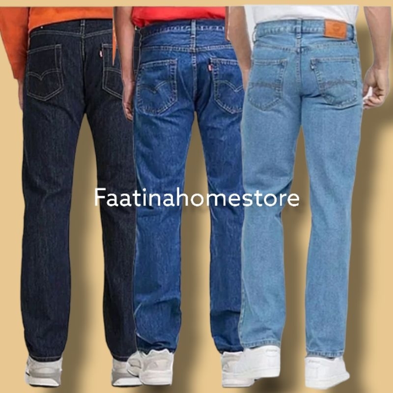 Jual CELANA JEANS PRIA | CELANA JEANS REGULER STANDAR | Shopee Indonesia