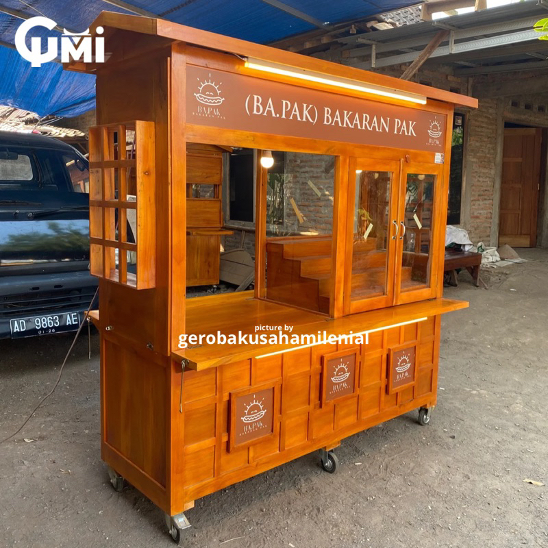 Jual Gerobak Bakaran Viral Booth Bakaran Model Jejepangan Gerobak