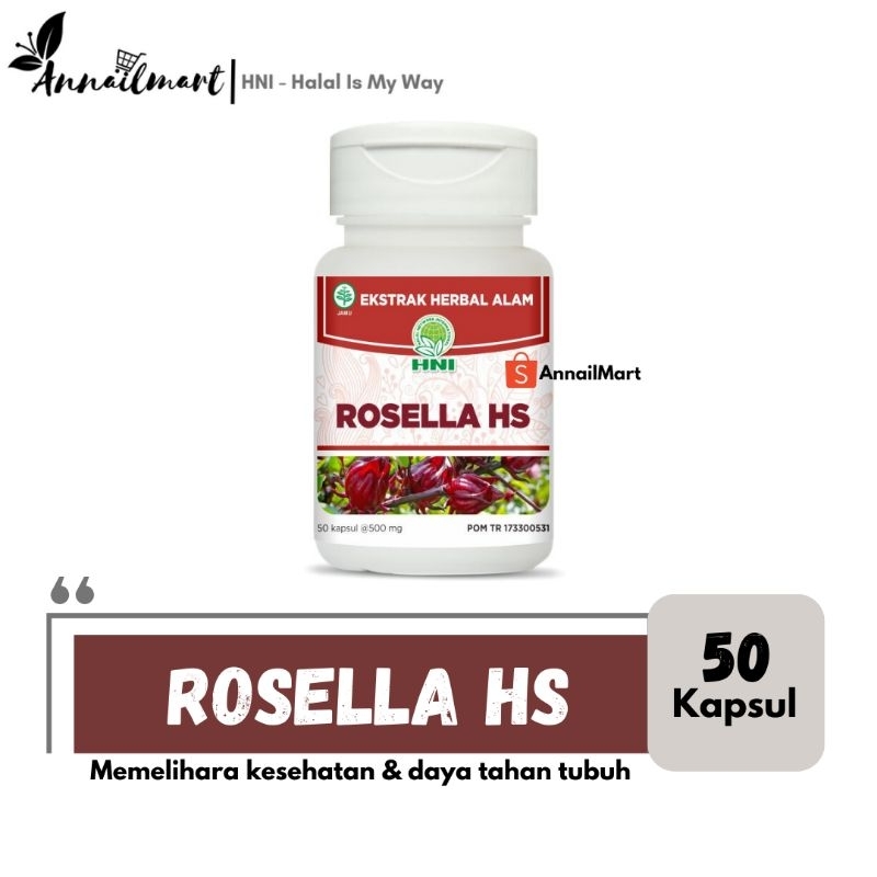 Jual Rosella Hs 50 Kapsul Hni Ekstrak Bunga Rosela Herbal