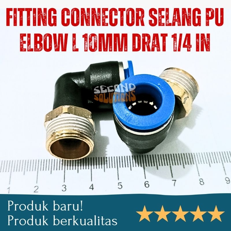 Jual Grosir Fitting Pneumatic Sambungan Pu Selang Elbow Lengkung L Mm Drat Inci Shopee