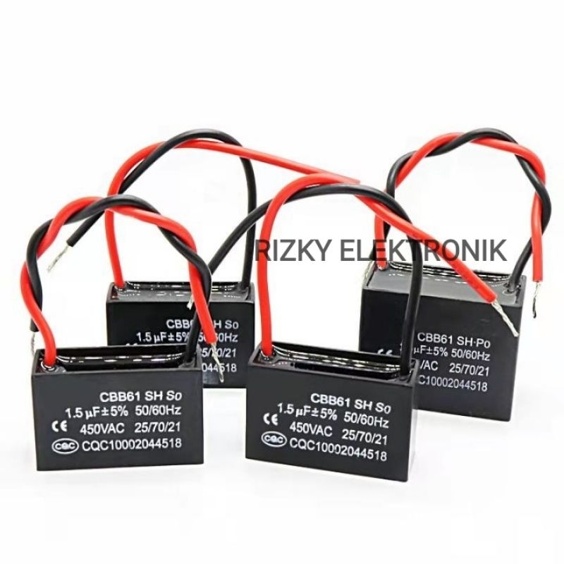 Jual Kapasitor Kipas Angin 1.5UF 2UF 1,5 2 UF 450V Kualitas Bagus