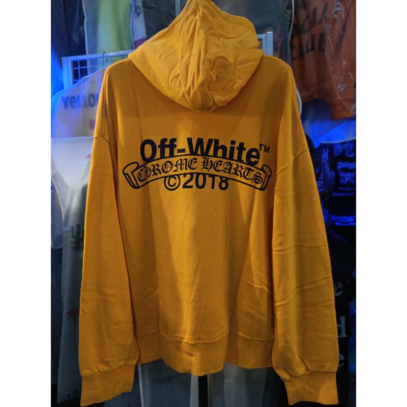 Chrome hearts x off white hoodie on sale