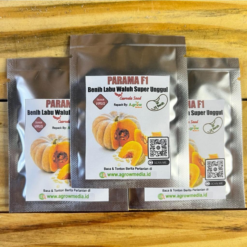 Jual 10 Benih Labu Waluh Kuning PARAMA F1 Bibit Biji Super Unggul Tahan ...