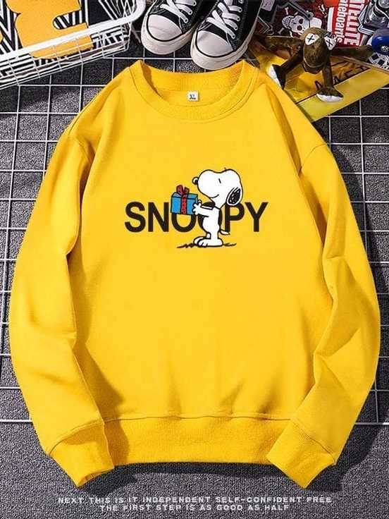 Jual Snoopy Sweater Crewneck Snoopy Basic Sweater Sweatshirt Sz M