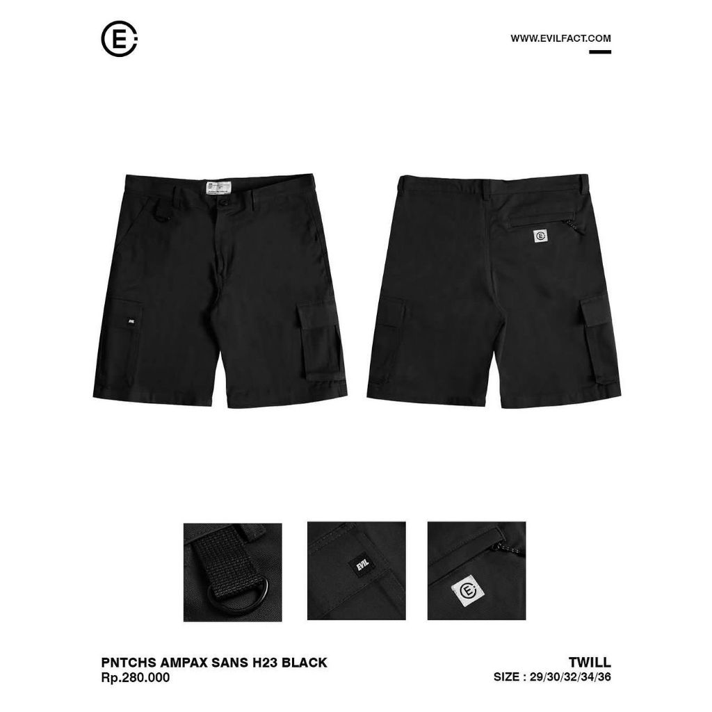 Jual EVIL ARMY PANTS PNTCS AMPAX SANS BLACK Shopee Indonesia