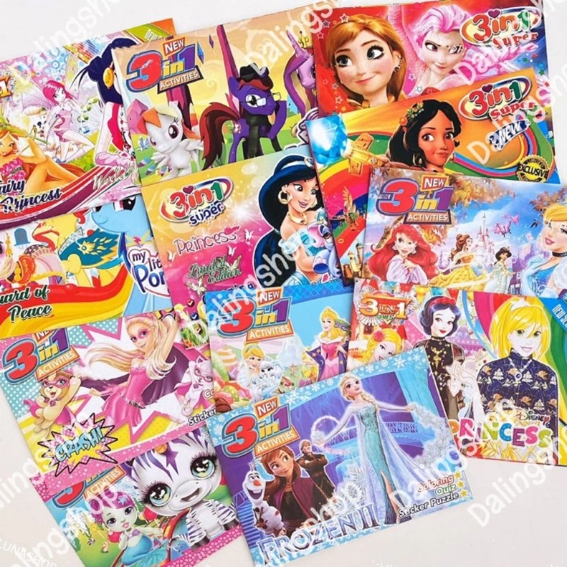 Jual Buku Tayo Creative Education Coloring / Buku ACTIVITIES 3 IN 1