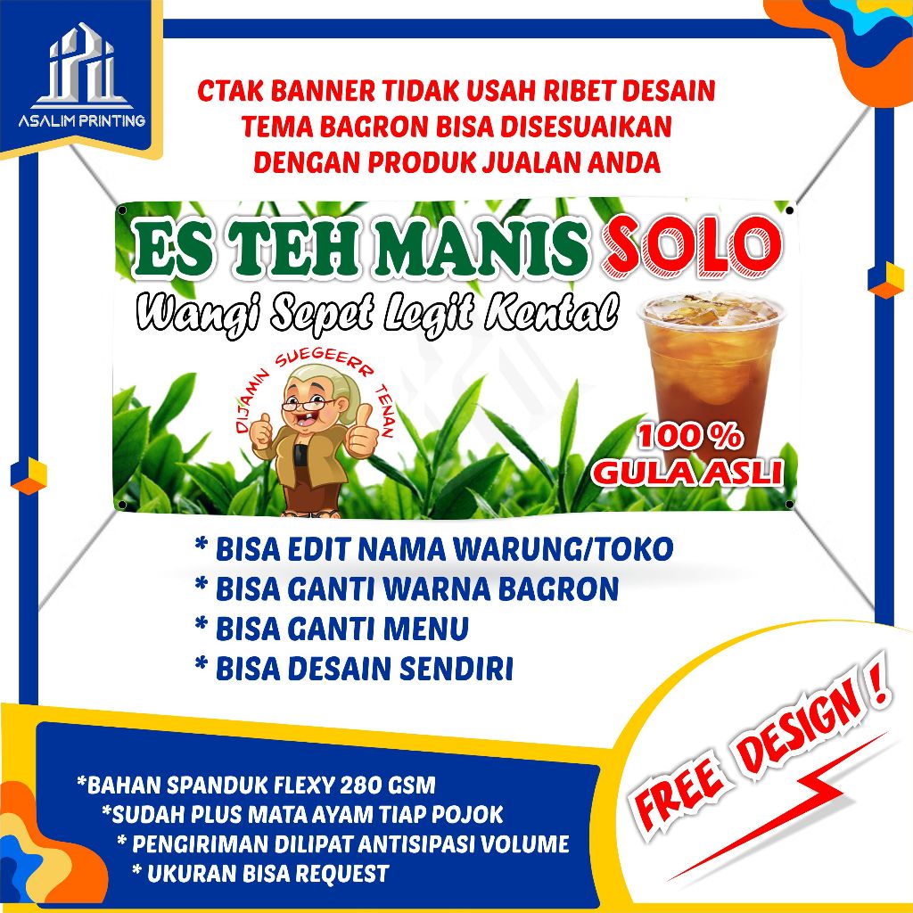 Jual Spanduk Toko Sembako Banner Warung Backdrop Dagang Promosi Jualan Usaha Cetak X Benner