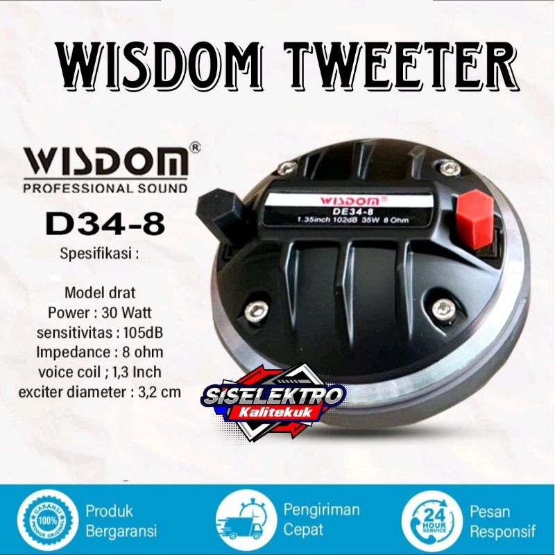 Jual Driver Tweeter WISDOM DE34-8 | Shopee Indonesia