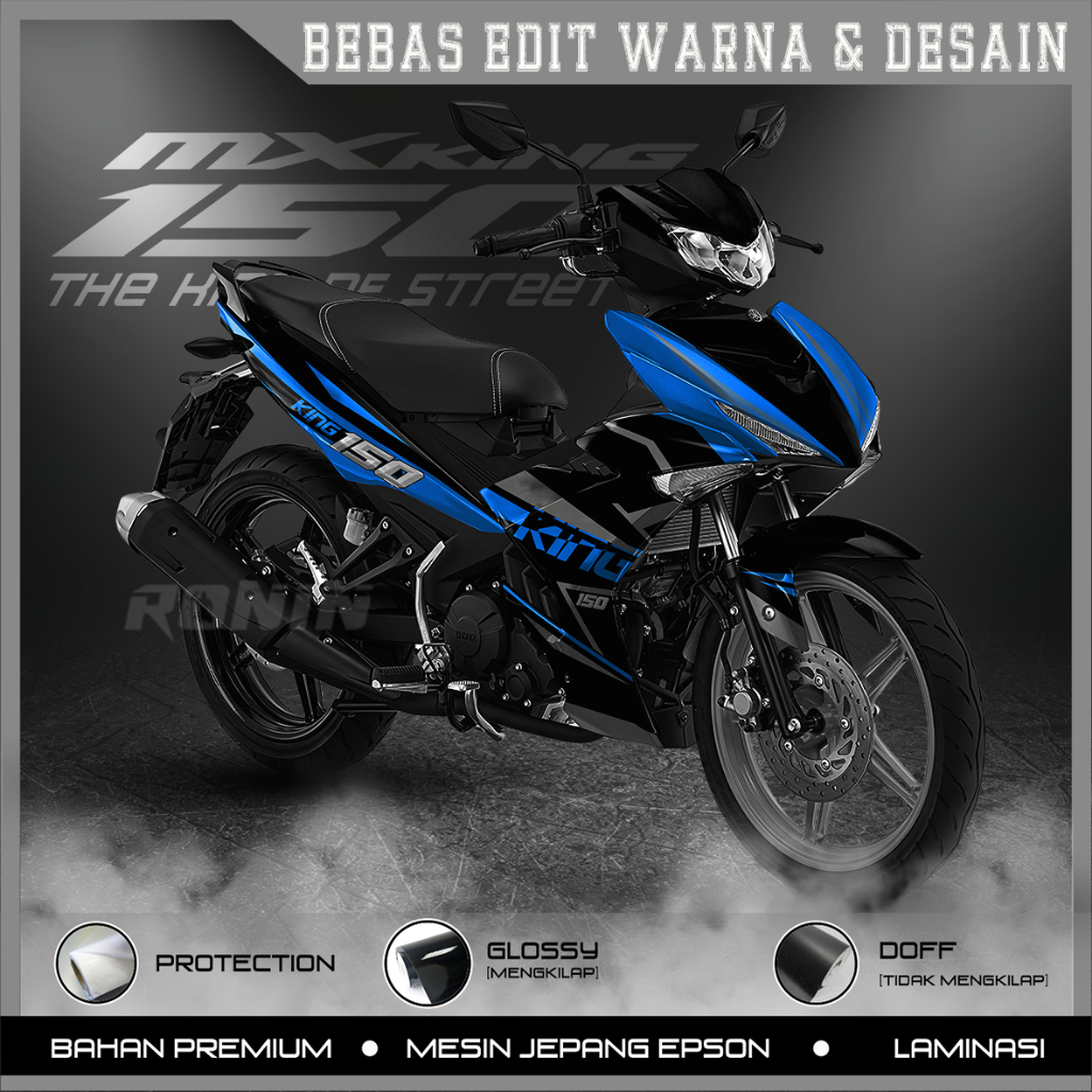 Jual Decal Sticker FULL BODY New MX King Motif KING Blue | Shopee Indonesia