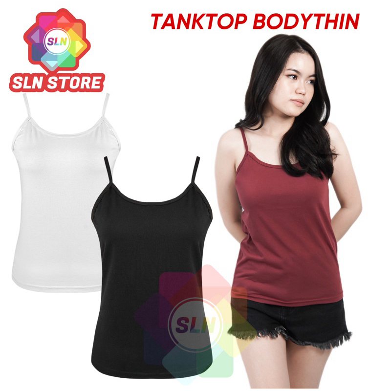 Jual SLN- TANKTOP PREMIUM WANITA / SINGLET TALI KECIL TANGTOP BODYTHIN ...