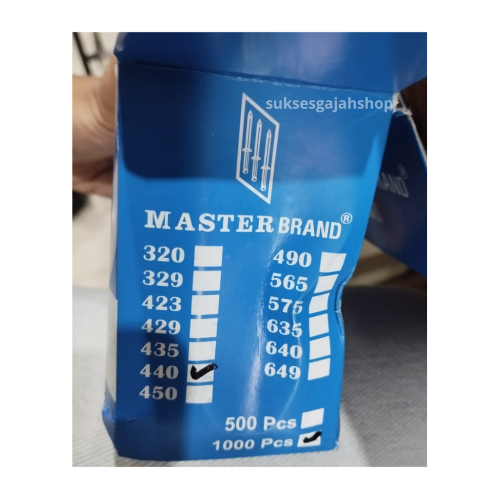 Jual MASTER PAKU RIVET 440 - 1 PACK / MASTER BLIND RIVET 440 ISI 1000 ...