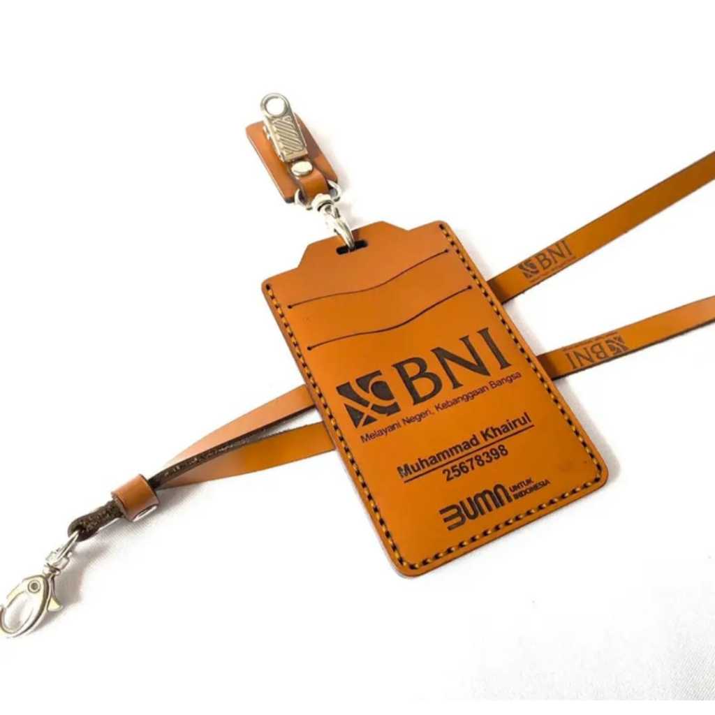 Jual ID Card Holder Kulit Asli Model Terbaru Best Seller Name Tag
