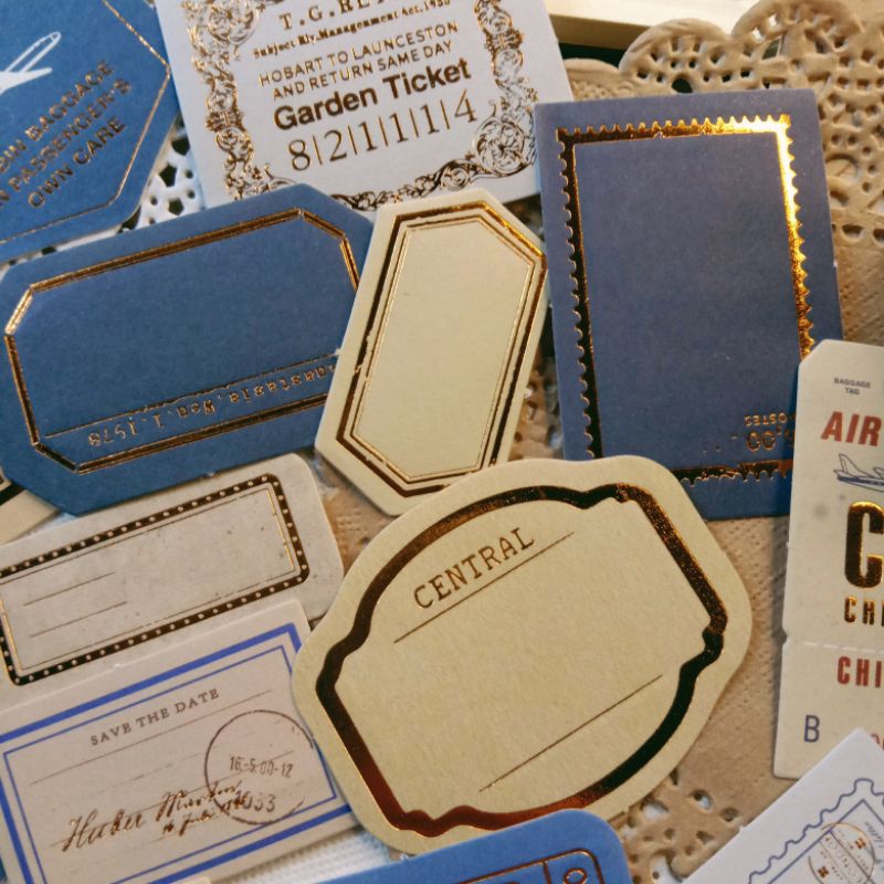 Jual sticker label untuk jurnaling, sticker perangko, sticker deco ...