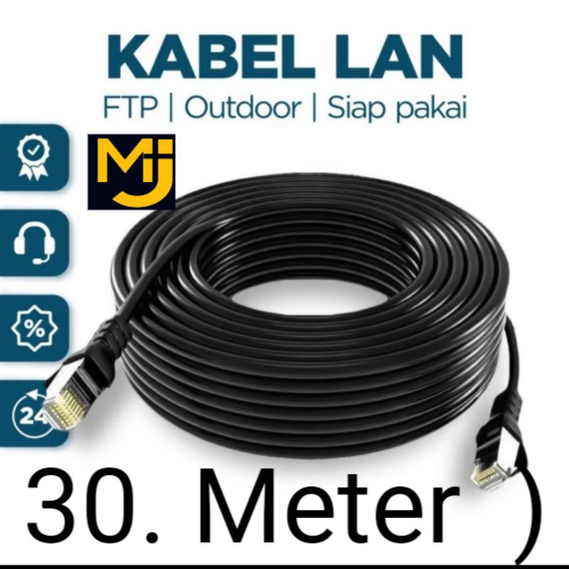 Jual KABEL LAN FTP CAT5E OUTDOOR siap pakai ( 30Meter ) | Shopee Indonesia