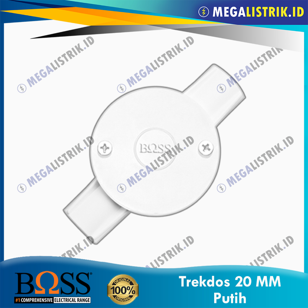 Jual BOSS TREKDOS 20MM PUTIH B240/20/2 / TREKDUS CABANG 2 20 MM WHITE ...