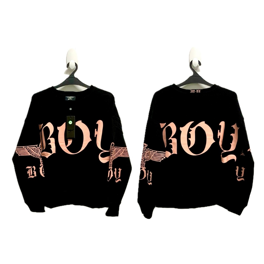 Jual [B0Y] Sweater Crewneck Fleece B0y 10nd0n Big Text Print | Shopee ...