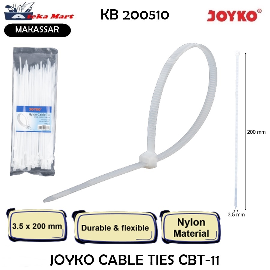 Jual JOYKO CABLE TIE CBT-11/ 3.5 X 200 | Shopee Indonesia