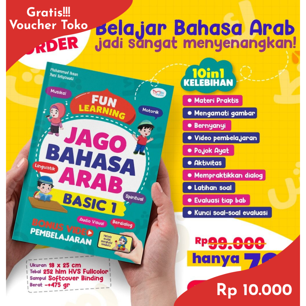 Jual buku edukasi anak belajar bahasa arab Jago Bahasa Arab Basic 1 ...