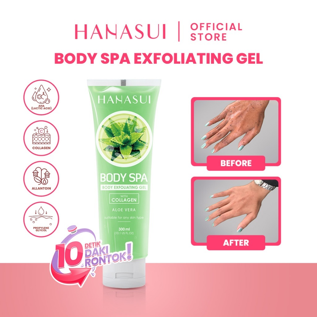 Jual Hanasui Body Spa Exfoliating Gel Aloe Vera With Collagen Shopee