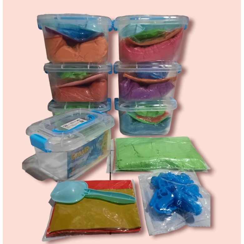 Jual Mainan pasir magic sand 1kg Mainan Pasir Kinetik 1kg Mainan Pasir ...