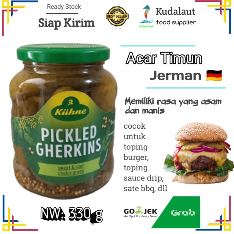 Jual Kuhne 🇩🇪 Pickled Gherkins; Acar Ketimun/Mentimun Jerman, rasa asam ...