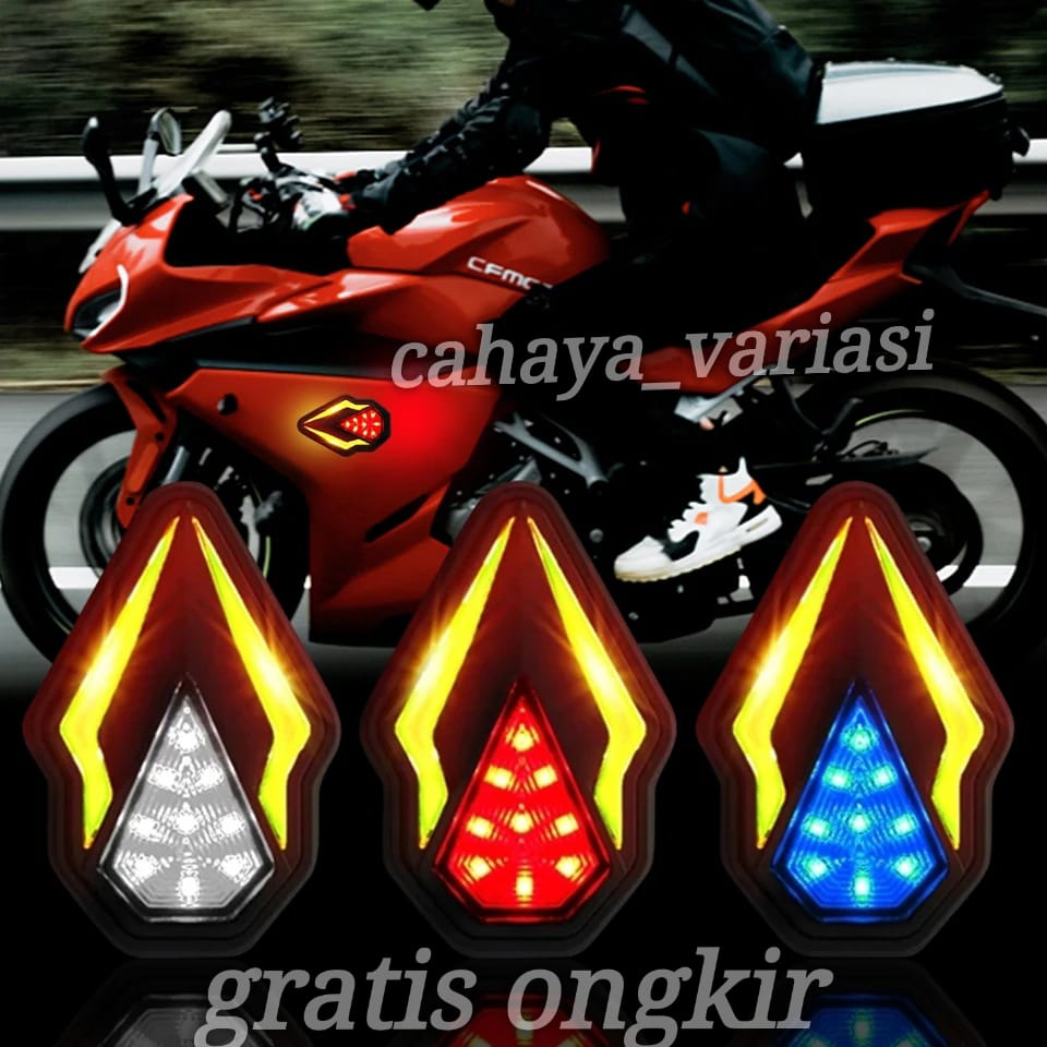 Jual Lampu Sen Tempel Model Predator New Led R R Ninja Gsx Dll Shopee Indonesia