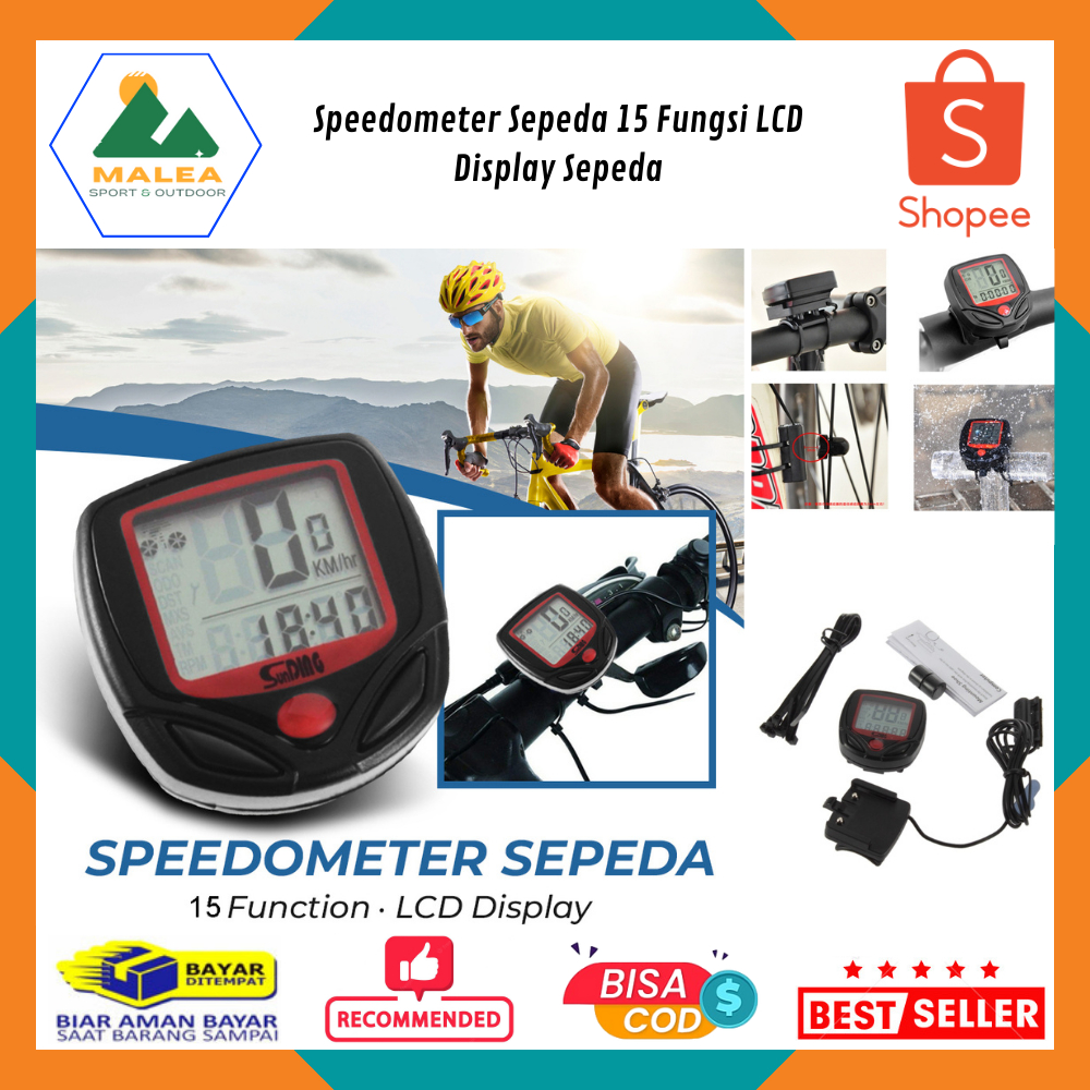 Jual Speedometer Sepeda 15 Fungsi LCD Display Sepeda / Stopwatch ...
